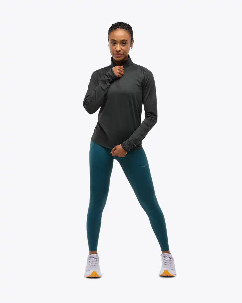 Женский свитер Hoka GlideTech Quarter Zip, цвет: Чёрный — фото 3