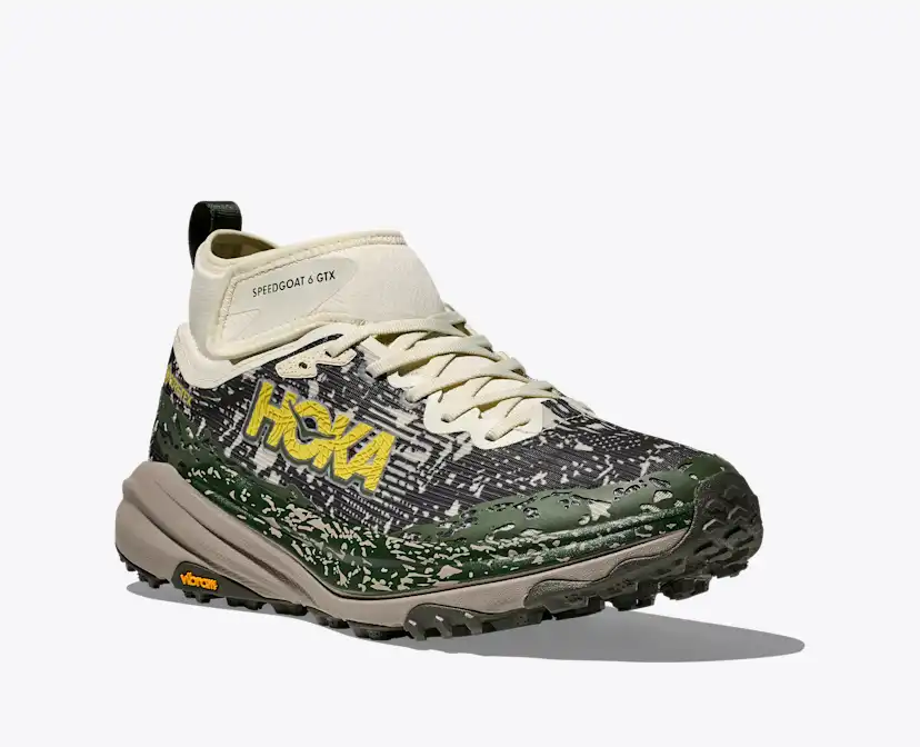 Мужские кроссовки HOKA Speedgoat 6 Mid GTX, цвет: Трюфельный соляной / Серый — фото 6