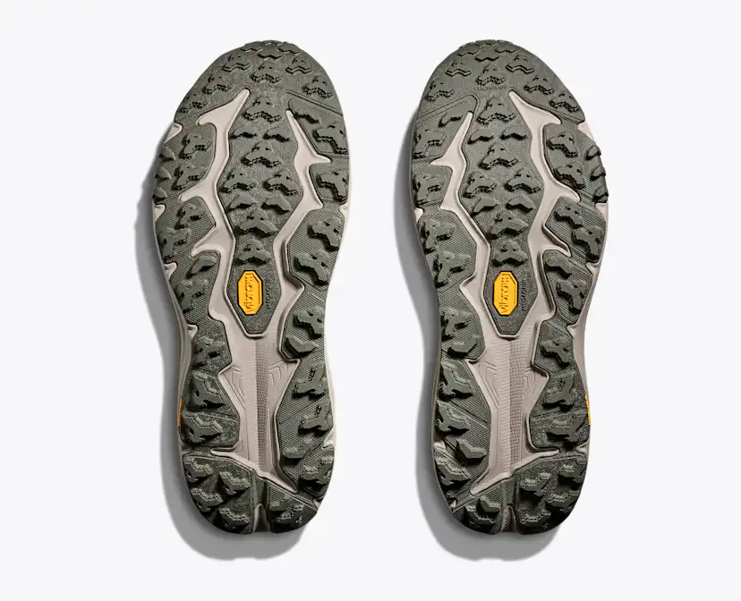 Мужские кроссовки HOKA Speedgoat 6 Mid GTX, цвет: Трюфельный соляной / Серый — фото 7