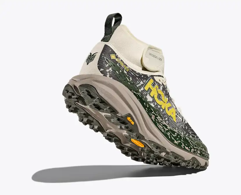 Мужские кроссовки HOKA Speedgoat 6 Mid GTX, цвет: Трюфельный соляной / Серый — фото 4