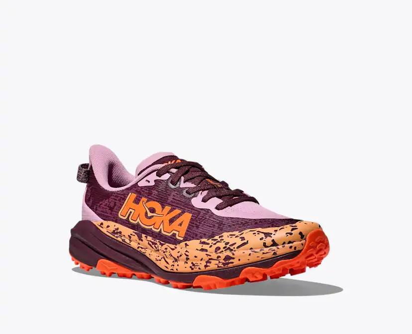 Детские кроссовки HOKA Speedgoat 6, цвет: Персиковый / Неоновый — фото 6