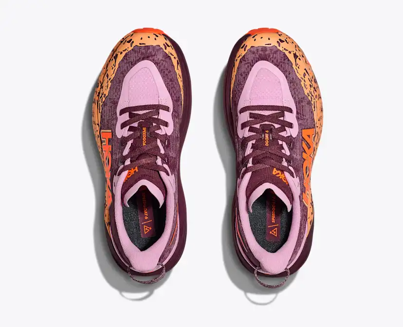 Детские кроссовки HOKA Speedgoat 6, цвет: Персиковый / Неоновый — фото 2