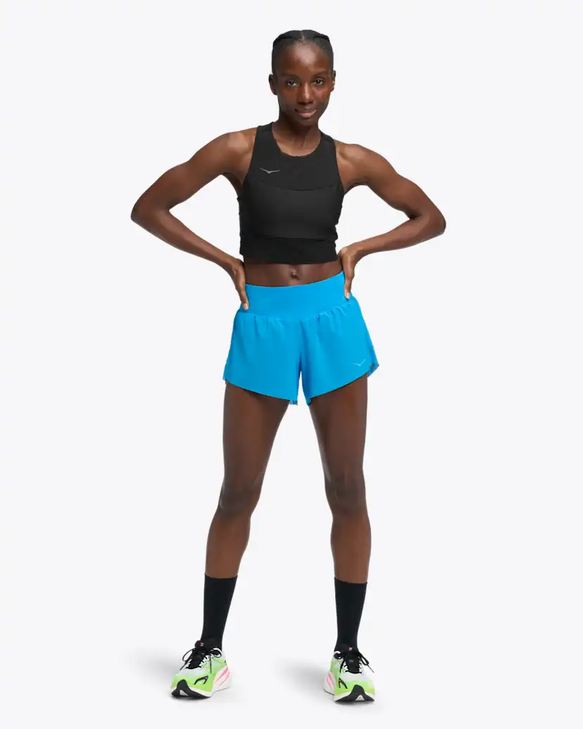 Женские шорты Hoka Glide 4'' Short, цвет: Синий — фото 3