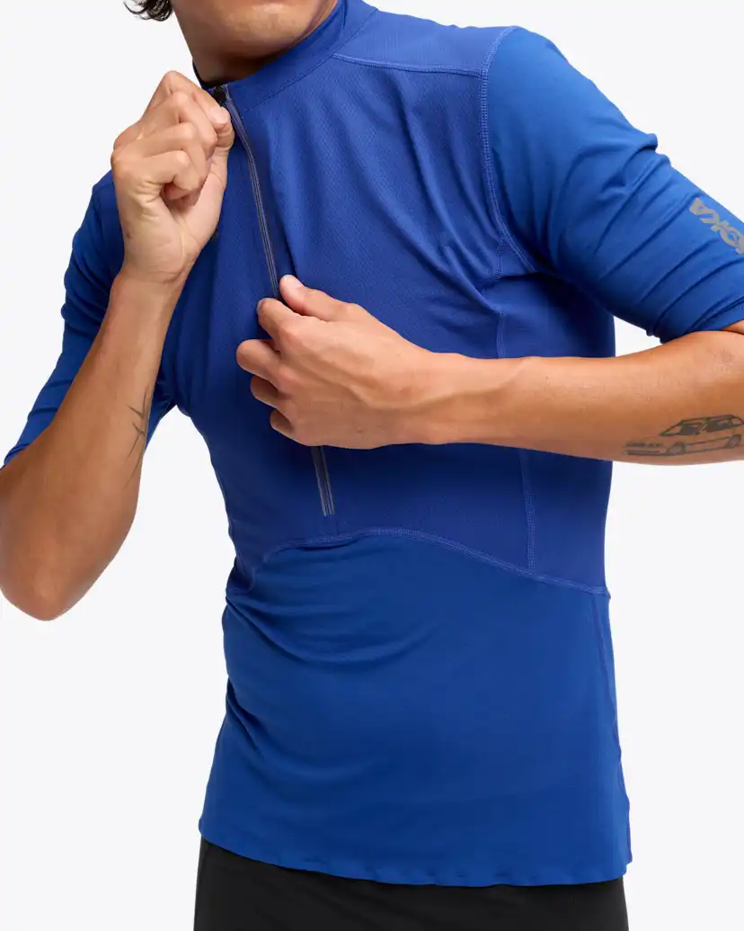 Мужские топы Hoka SkyBreeze Short Sleeve Zip — фото 4