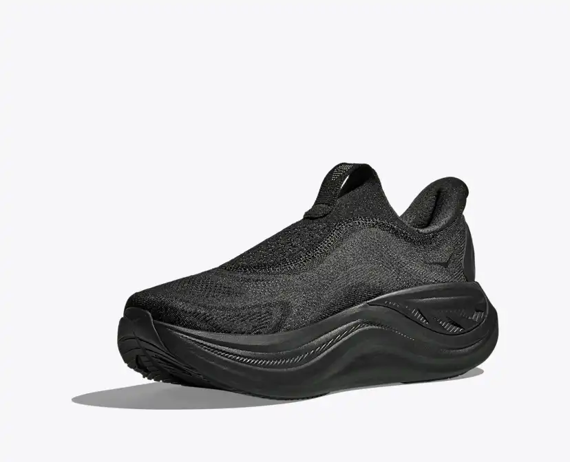 Женские кроссовки Hoka Skyward Laceless без шнурков, цвет: Чёрный — фото 3