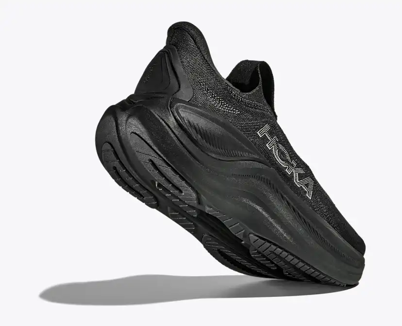 Женские кроссовки Hoka Skyward Laceless без шнурков, цвет: Чёрный — фото 4
