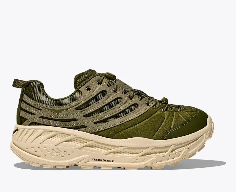 HOKA Elite Terrain System Stinson EVO OG Unisex Shoes (Moss Green / Wild Mushroom)