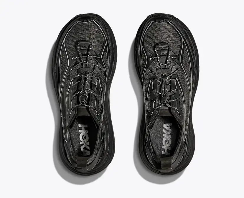 Мужские кроссовки HOKA Stinson One7, цвет: Чёрный / Серебряный — фото 2