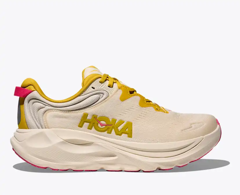 Женские кроссовки Hoka Gaviota 6, цвет: Берёзовый / Жёлтое золото