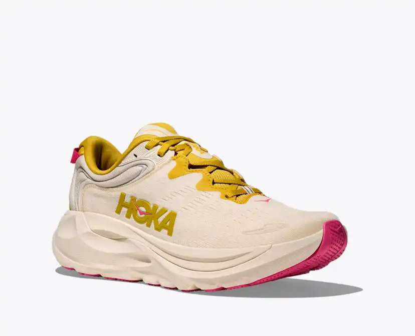 Женские кроссовки Hoka Gaviota 6, цвет: Берёзовый / Жёлтое золото — фото 6