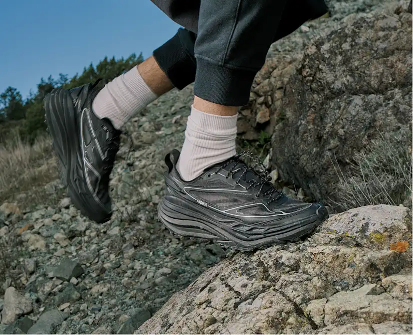 Мужские кроссовки HOKA Stinson One7, цвет: Чёрный / Серебряный — фото 5