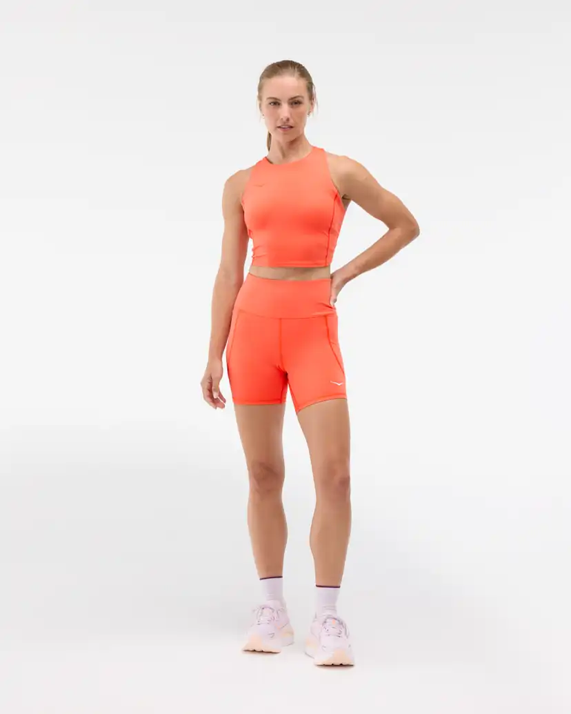 Женские спортивные бра Hoka Elaro Crop Bra, цвет: Bell Pepper — фото 3