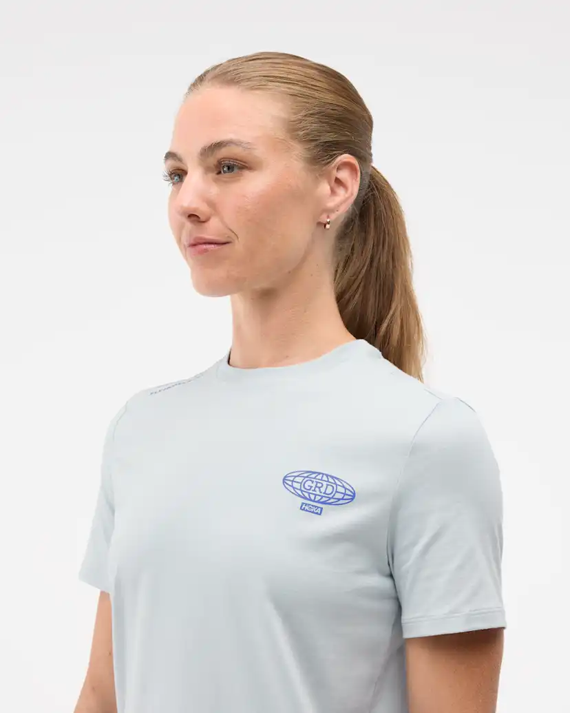 Женские футболки Hoka Motion Party CTN SS Tee — фото 4