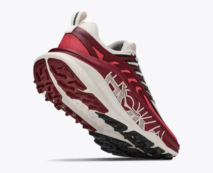 Женские кроссовки Hoka Stinson 8, цвет: Алебастровый / Бордовый — фото 4