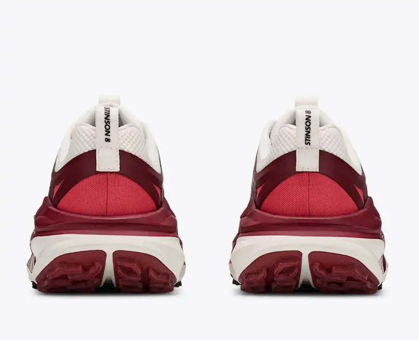 Женские кроссовки Hoka Stinson 8, цвет: Алебастровый / Бордовый — фото 5