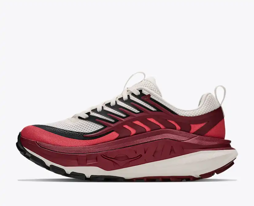 Женские кроссовки Hoka Stinson 8, цвет: Алебастровый / Бордовый — фото 8