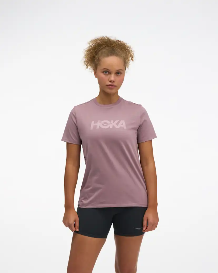 Женские футболки Hoka Core Logo CTN SS Tee