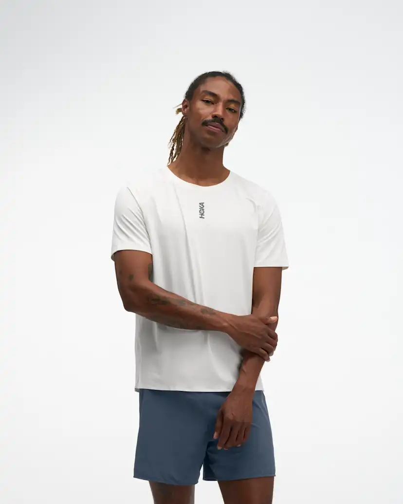 Men's White Tops & T-Shirts ​ | Men's Running Shirts & Tops | HOKA®