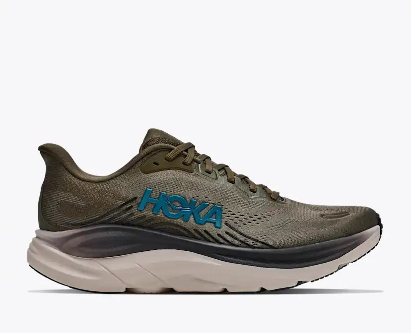 Мужские кроссовки HOKA Clifton 11, цвет: Состаренный оливковый / Серый