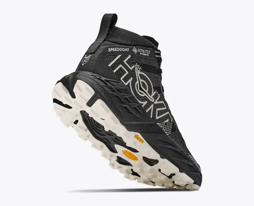 Женские кроссовки Hoka Speedgoat 7 Hike GTX, цвет: Чёрный / Алебастровый — фото 4