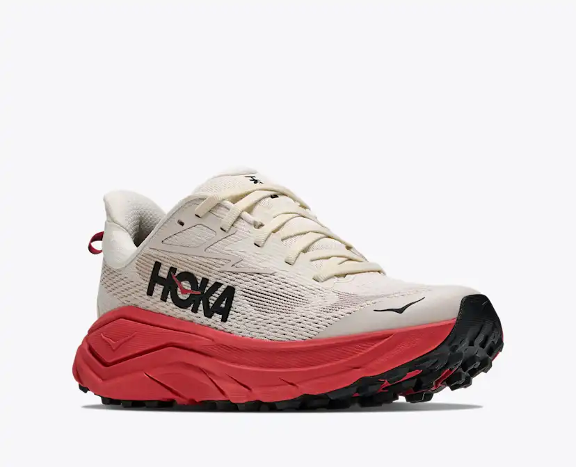 Женские кроссовки HOKA Challenger 8, цвет: Алебастровый / Красный — фото 6