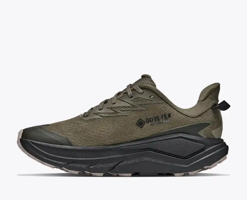 Мужские кроссовки HOKA Challenger 8 GTX, цвет: Состаренный оливковый / Чёрный — фото 8