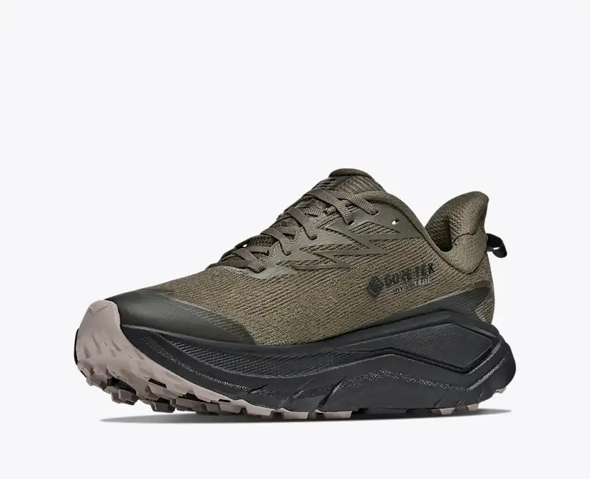 Мужские кроссовки HOKA Challenger 8 GTX, цвет: Состаренный оливковый / Чёрный — фото 3