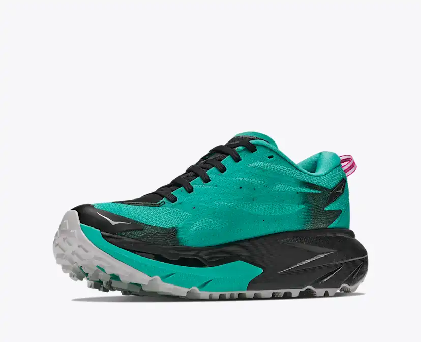 Женские кроссовки HOKA Mafate 5, цвет: Чёрный / Аквамариновый — фото 3