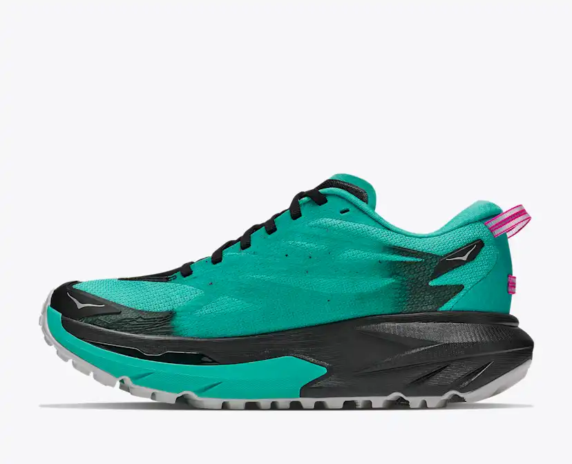 Женские кроссовки HOKA Mafate 5, цвет: Чёрный / Аквамариновый — фото 8