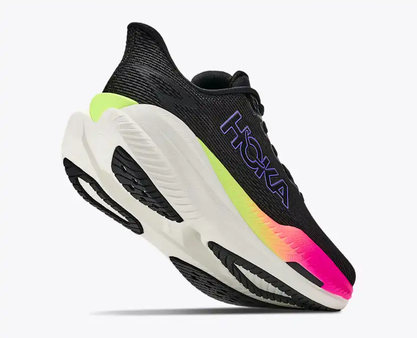 Женские кроссовки Hoka Mach X 3, цвет: Чёрный / Неоновый — фото 4