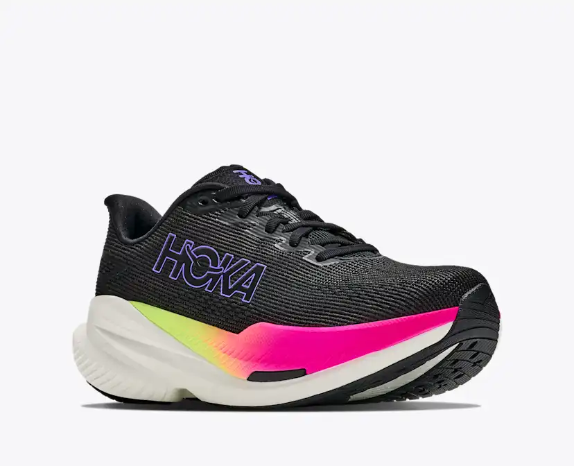 Женские кроссовки Hoka Mach X 3, цвет: Чёрный / Неоновый — фото 6