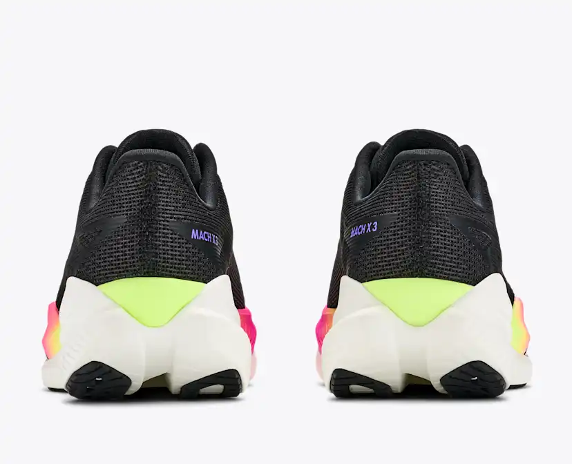 Мужские кроссовки HOKA Mach X 3, цвет: Чёрный / Неоновый — фото 5