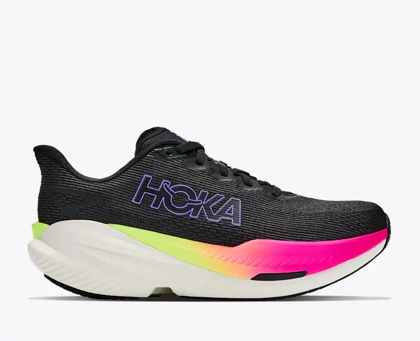 Женские кроссовки Hoka Mach X 3, цвет: Чёрный / Неоновый