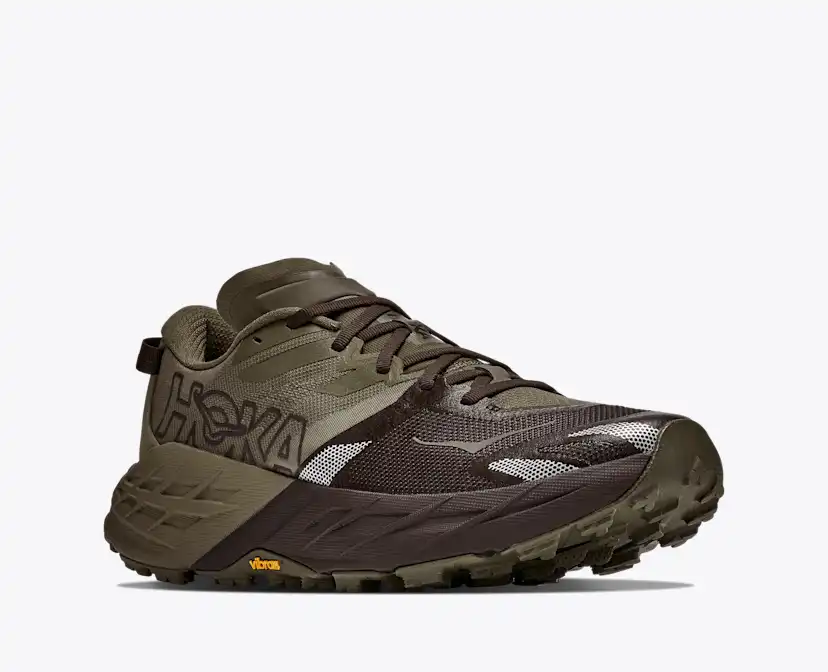 Мужские кроссовки HOKA Speedgoat 7, цвет: Состаренный оливковый / Чёрный — фото 6