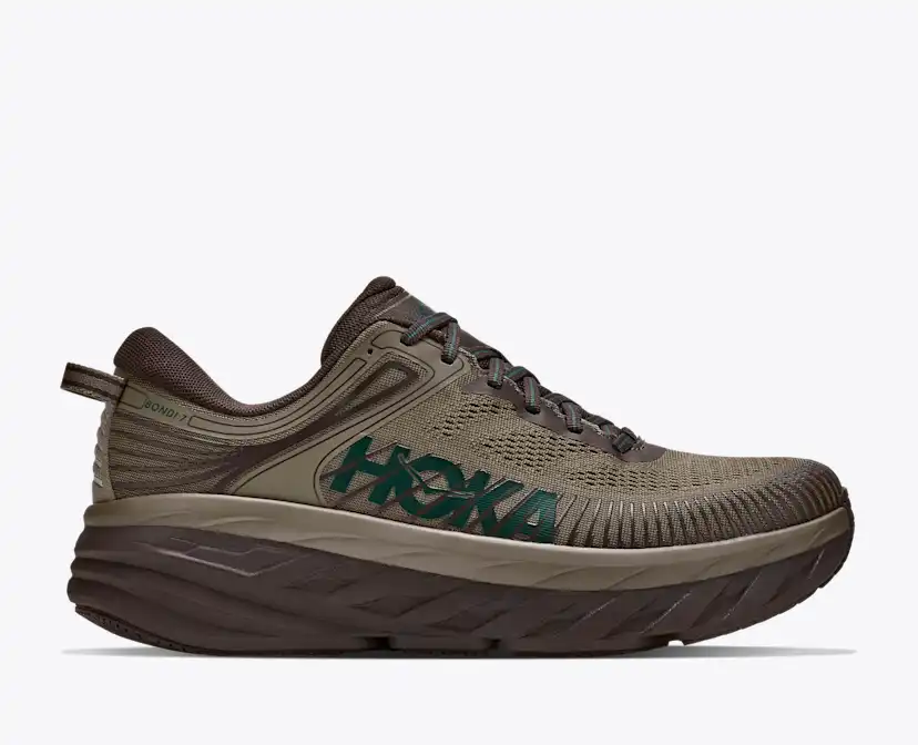 Мужские кроссовки Hoka Bondi 7, цвет: Состаренный оливковый / Железный