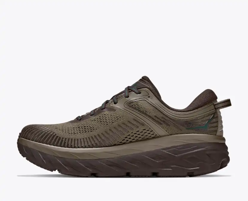Мужские кроссовки Hoka Bondi 7, цвет: Состаренный оливковый / Железный — фото 8