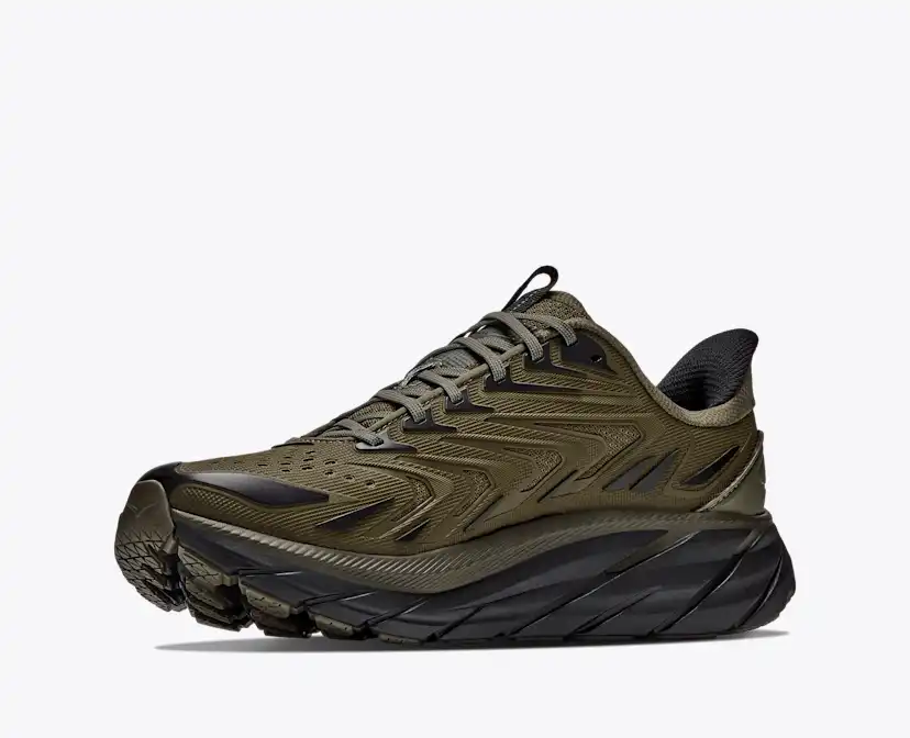 Мужские кроссовки Hoka Clifton UTL, цвет: Состаренный оливковый / Чёрный — фото 3
