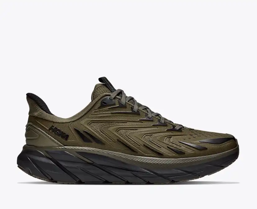 Мужские кроссовки Hoka Clifton UTL, цвет: Состаренный оливковый / Чёрный