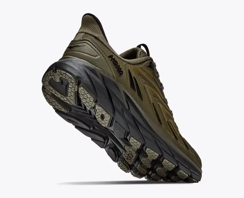 Мужские кроссовки Hoka Clifton UTL, цвет: Состаренный оливковый / Чёрный — фото 4