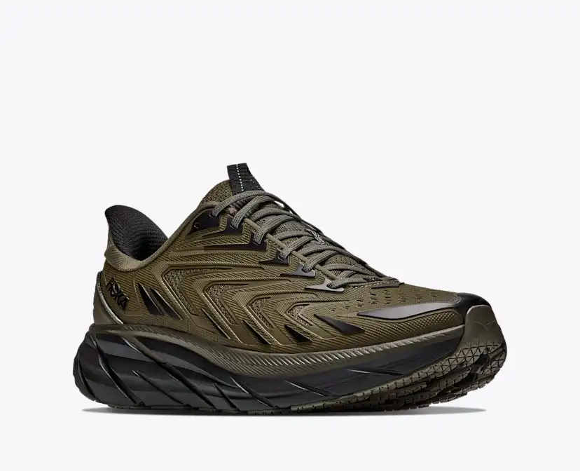 Мужские кроссовки Hoka Clifton UTL, цвет: Состаренный оливковый / Чёрный — фото 6