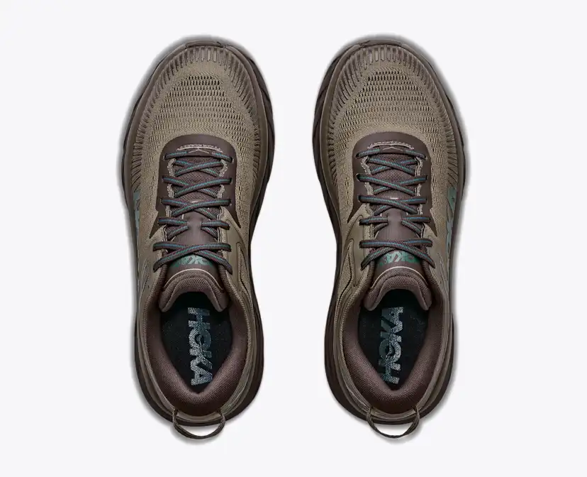 Мужские кроссовки Hoka Bondi 7, цвет: Состаренный оливковый / Железный — фото 2