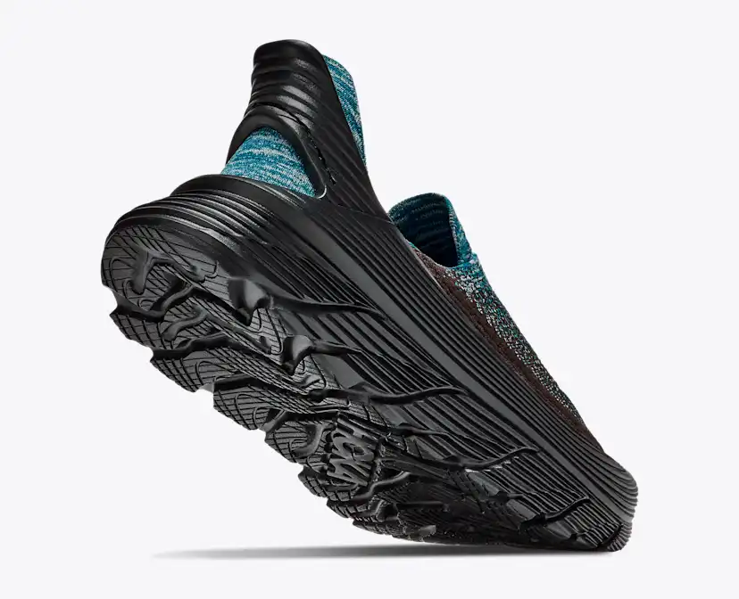 Обувь Hoka Vibrant Bloom Restore TC, цвет: Чёрный / Аквамариновый — фото 4