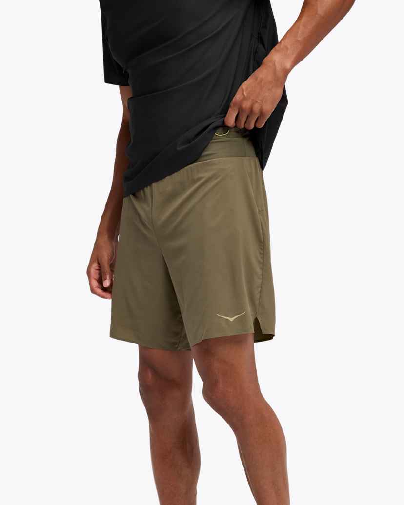 ウォーキング・ランニングウェア HOKA 7inch Shorts (mens S size) hr23-holid-7-short-besl-m-f.