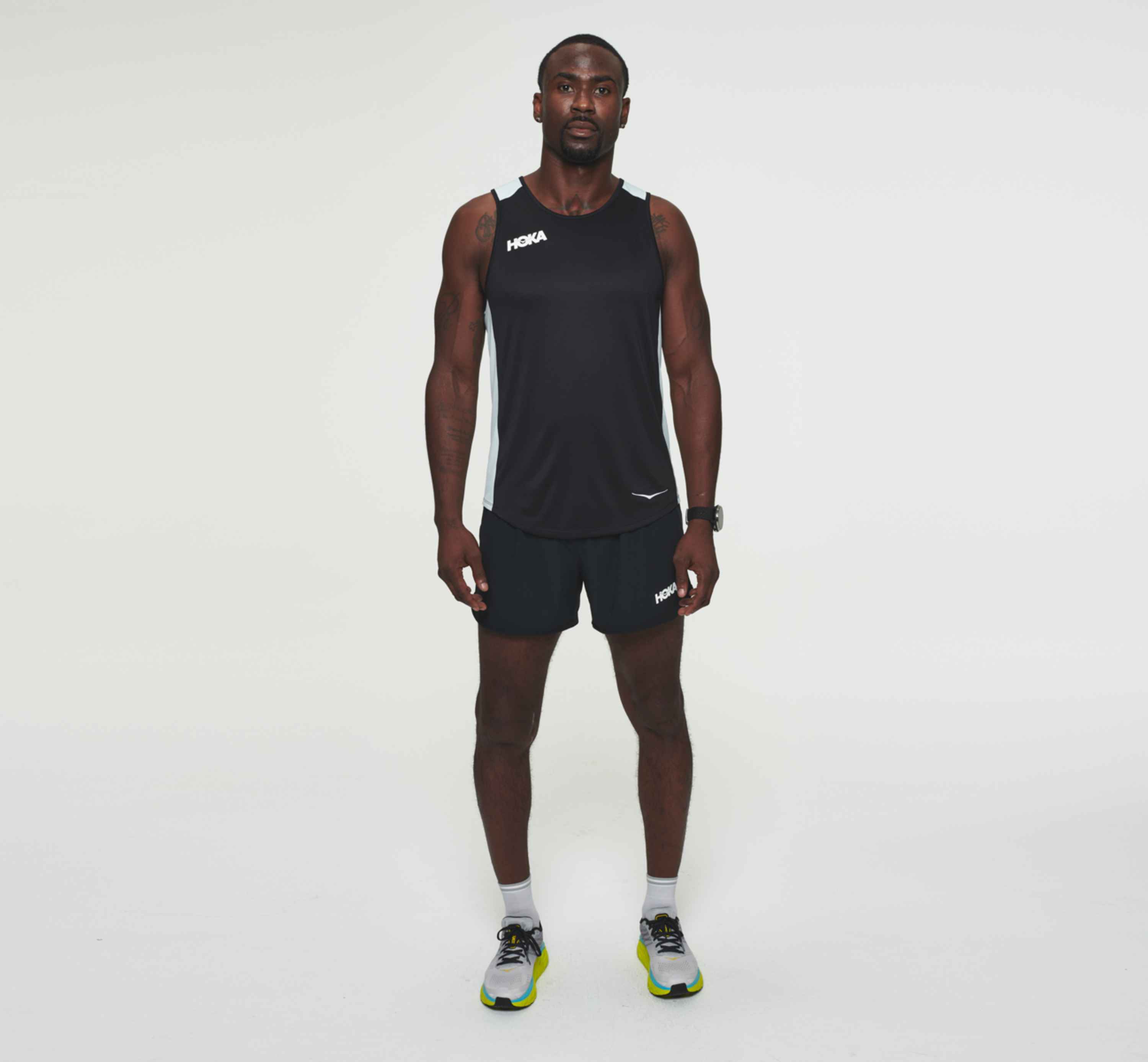 HOKA メンズブラック タンクトップ HOKA ONE ONE® Performance Tank for Men | HOKA ONE ONE®