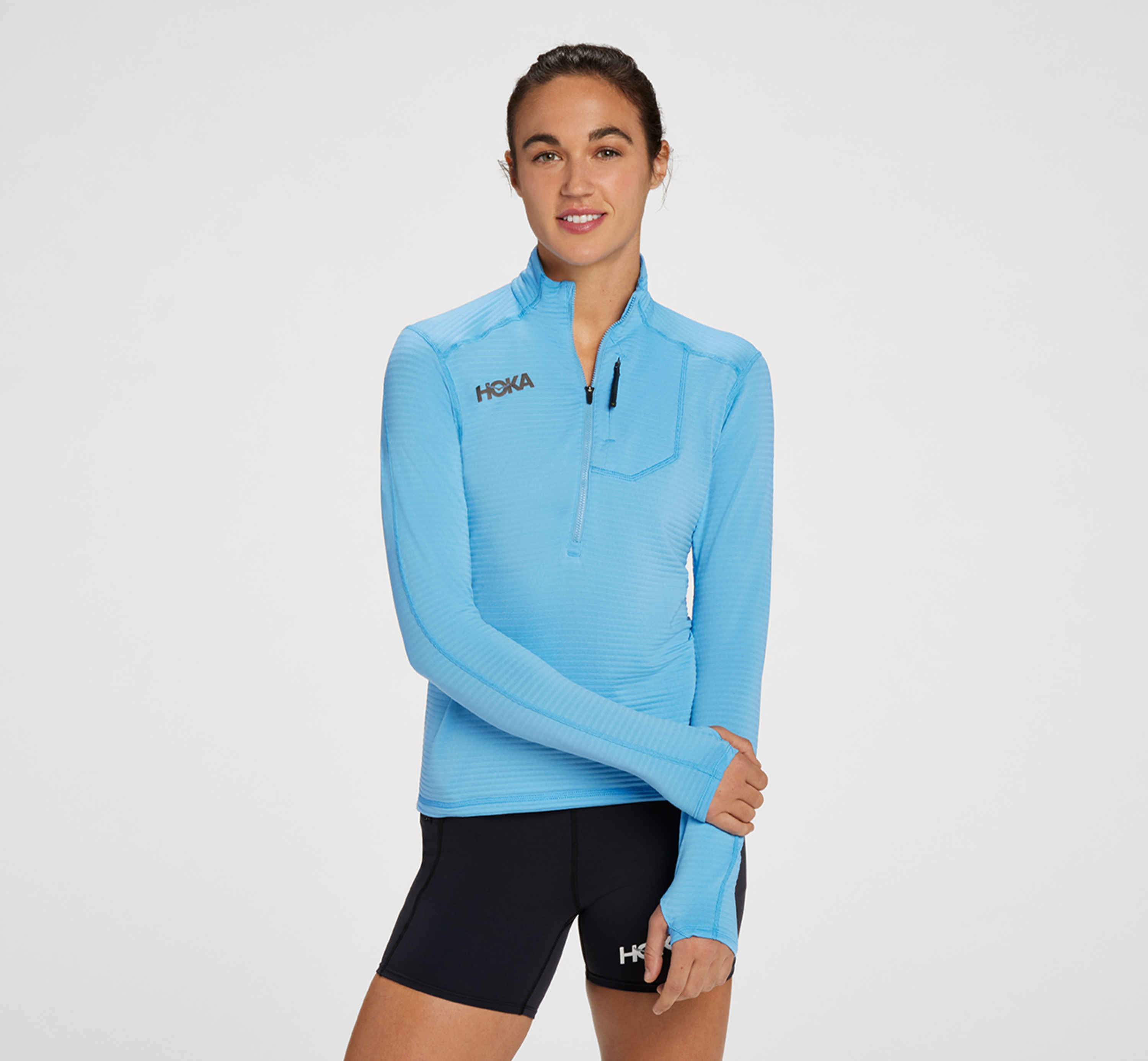 HF326 - Heavy Fleece Cropped Half Zip Pullover (Piece Dye