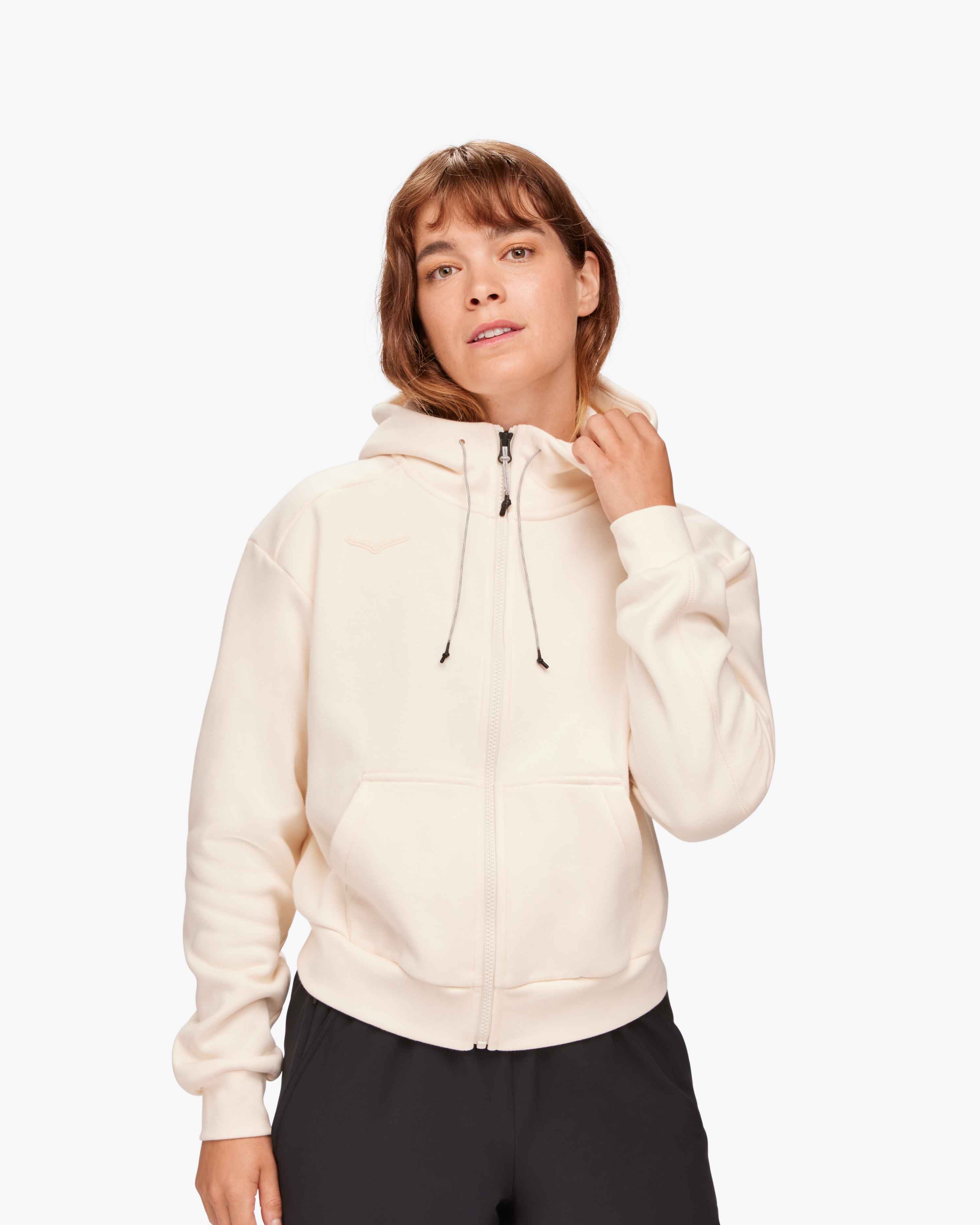 【HI FI FNK】Bokasi Knitted Zip Hoodie HOKA ONE ONE® HOKA Essential Full Zip Hoodie for Women