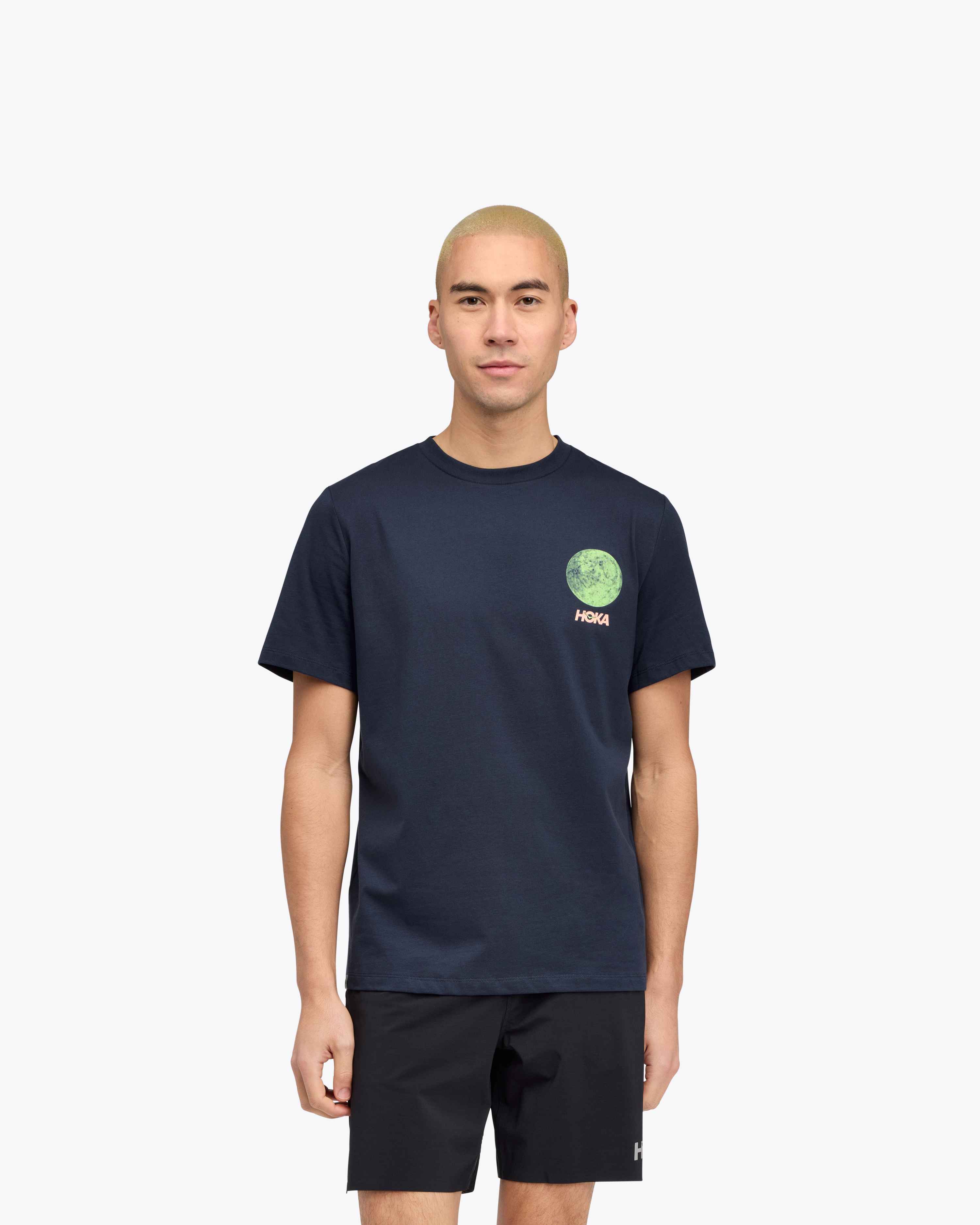 ★DXOH★Unisex Life Nagrang T-shirt Cha/Wh Melange★正規品 T-shirt with logo