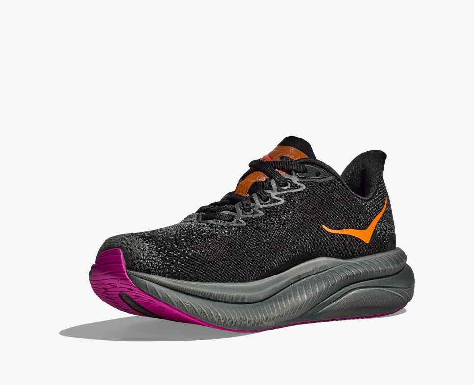 ☆HOKA☆ Women's Mach 6 LA Black Black 1164033BBLC 1164033-B Amazon.com | Hoka Women's Mach 6 Sneaker, Black/Fuchsia, 6.5