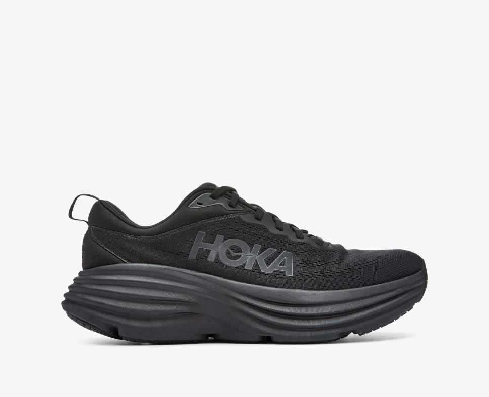 Amazon.com | Hoka Men's Bondi 8 Sneaker, Black/Black, 7