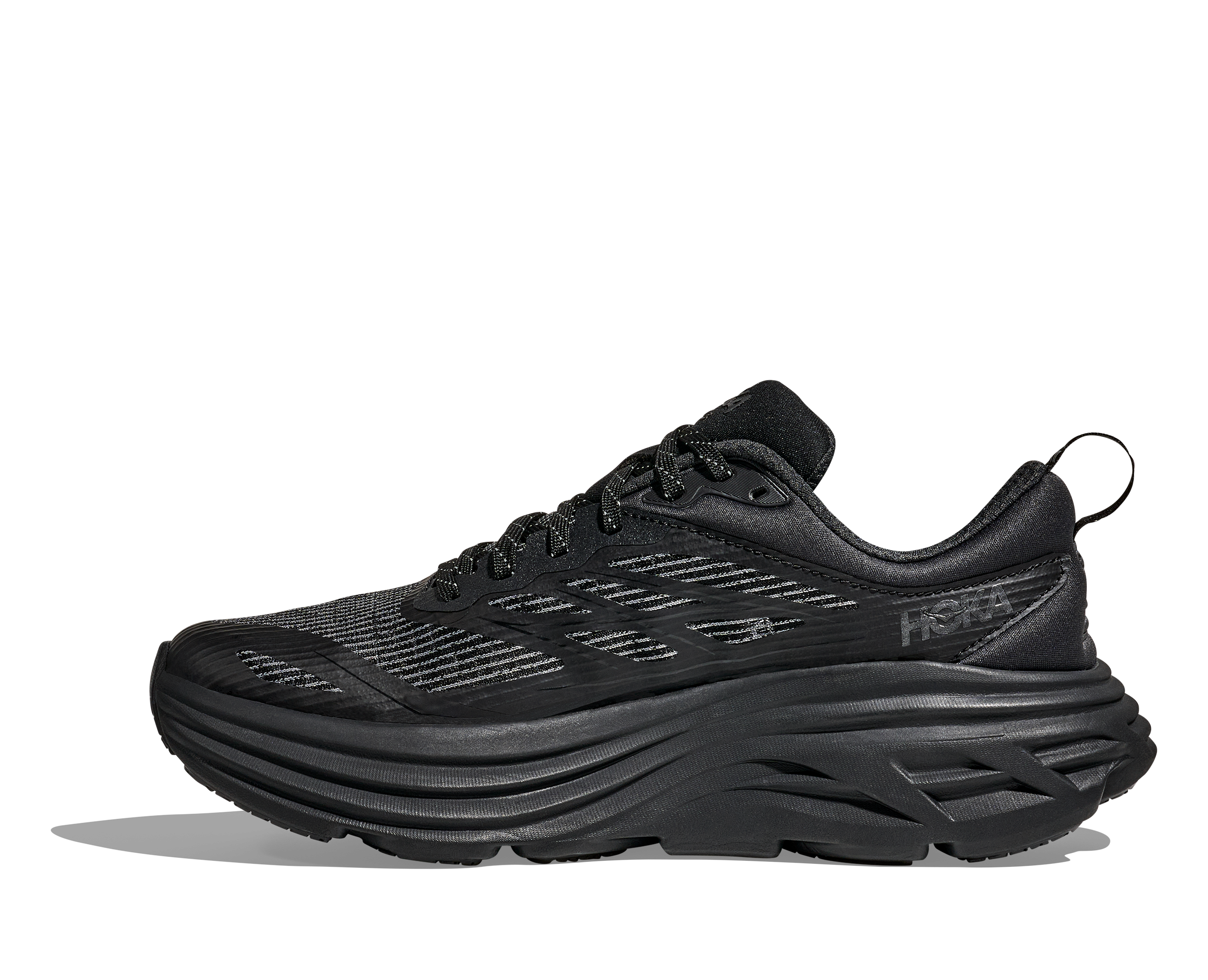 Hoka Stealth/Tech Bondi 8 Caged - Black / Black